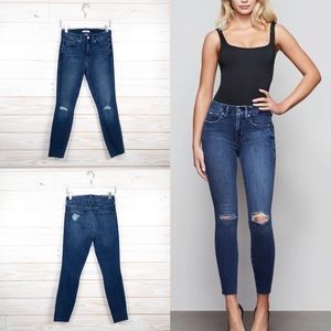 Good American Women's Skinny Jeans - Dark Blue
